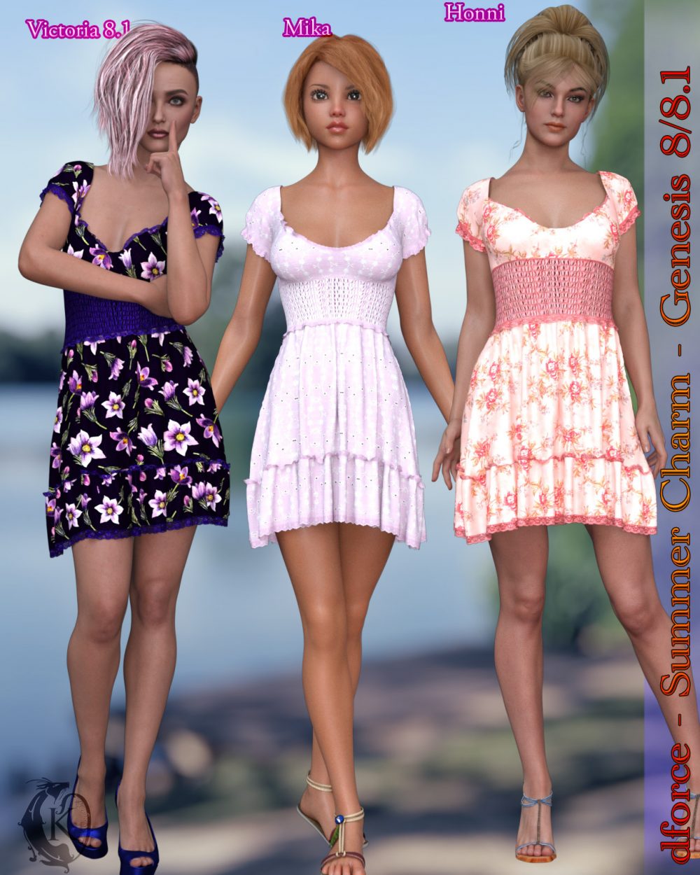 Dforce Summer Charm Genesis 8 Freebies Daz 3D