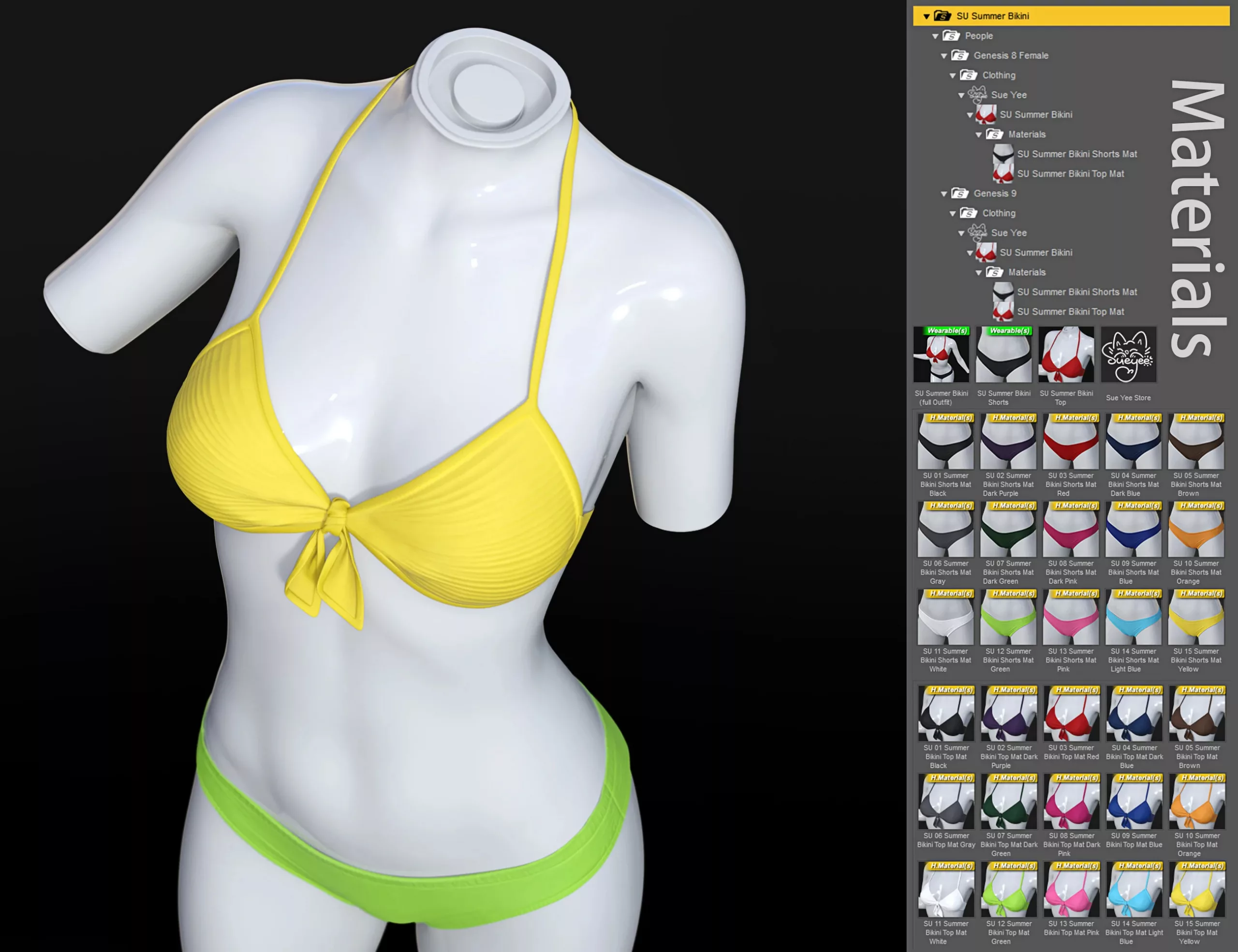 Dforce Su Summer Bikini For Genesis And Female Freebies Daz D