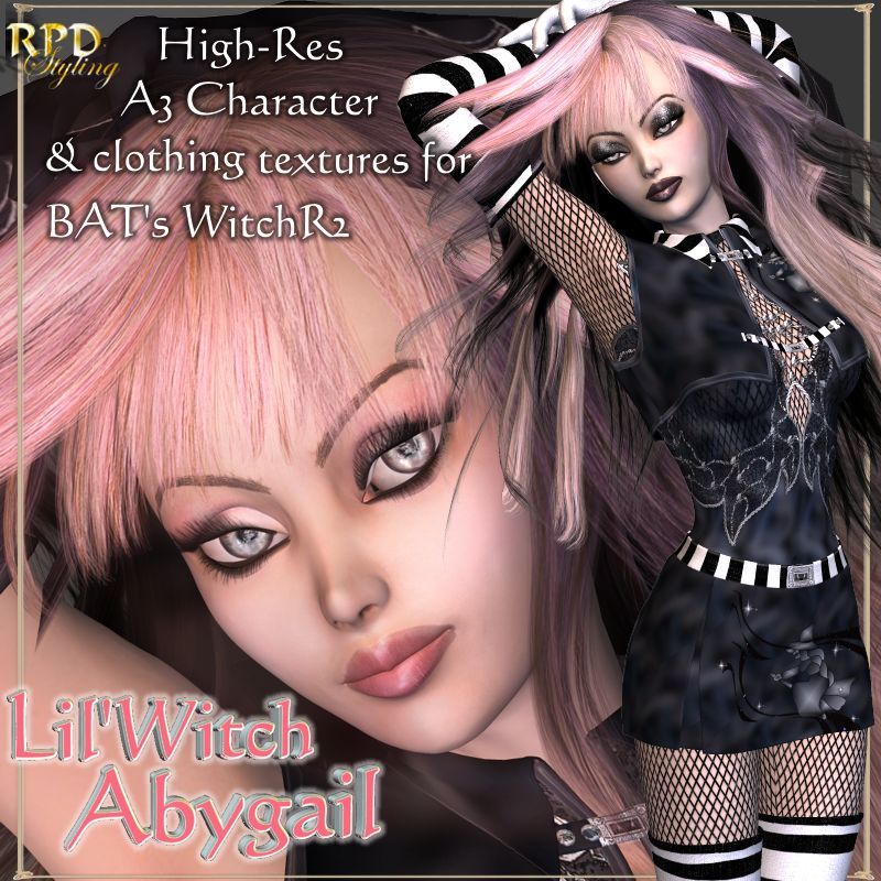 Lil’ Witch Abygail – A3 character & clothing