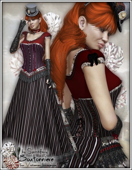 Boutonniere for Victorian Innocence - BUNDLE