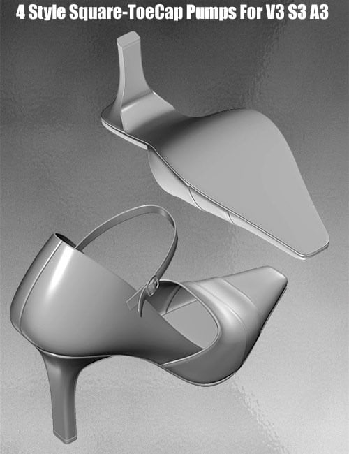 4 Style Square-ToeCap Pumps For V3/S3/A3