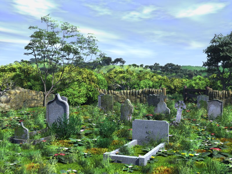 Gravestones for Poser 4 +