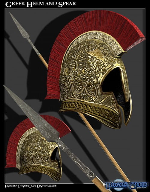 Props Pack - Greek Helm and Spear