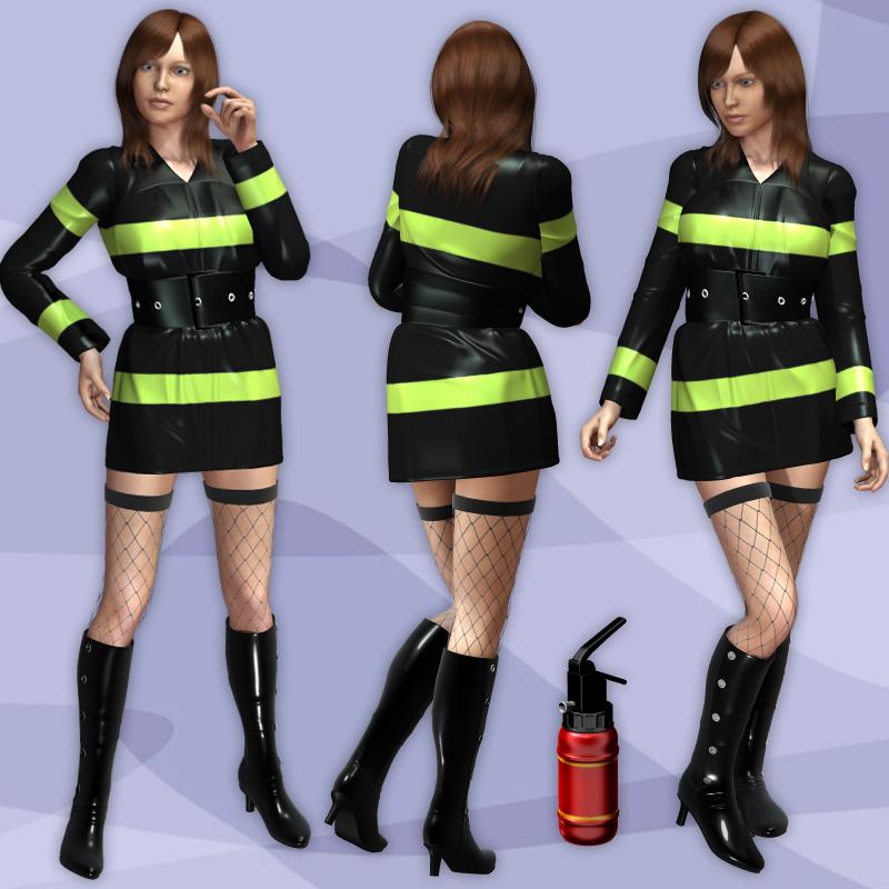 Fire Fighter Costume for G2 (Poser)