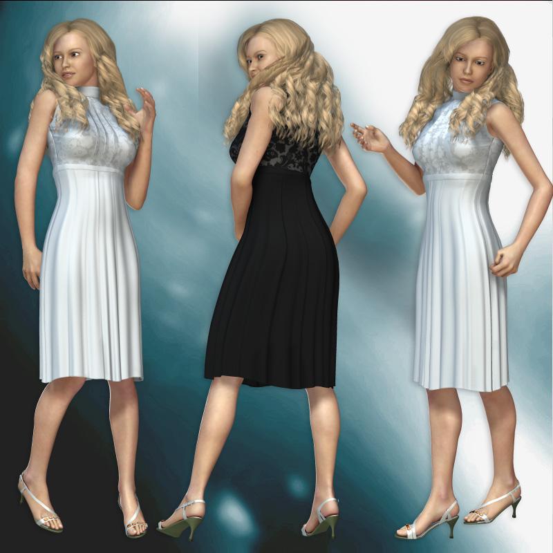 Gained Dress for V4 (Poser)