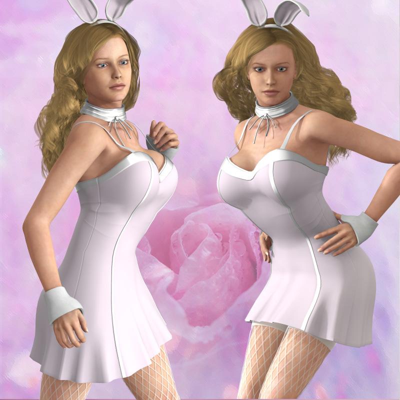 Bunny Costume for V4(Poser)