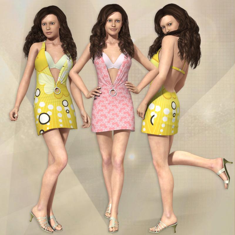 Follies Dress for V4(Poser)