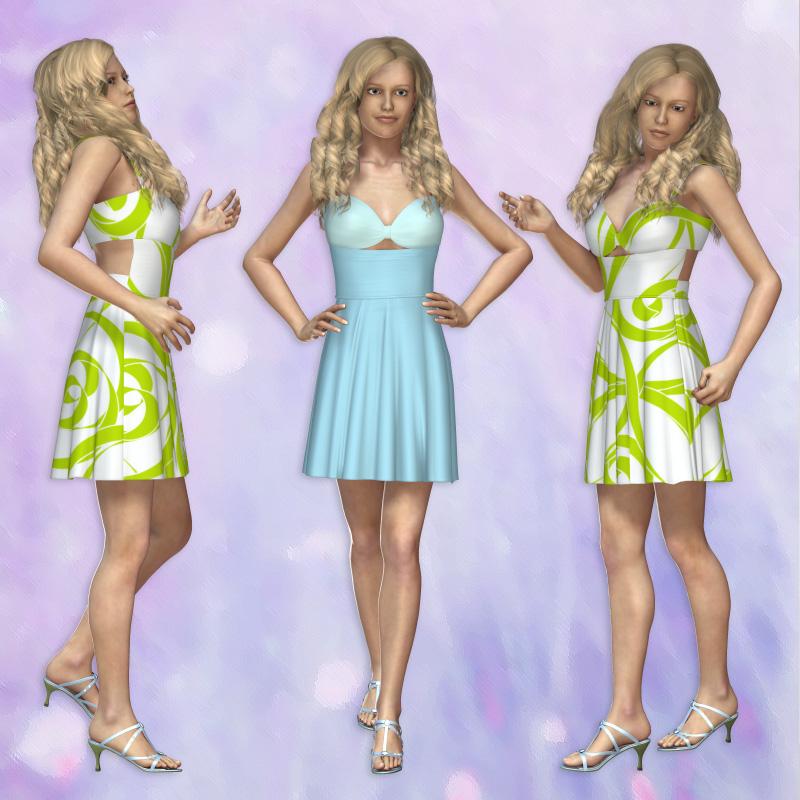 Landscape Dress for V4(Poser)
