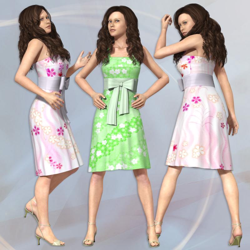 Naturalness Dress for V4(Poser)