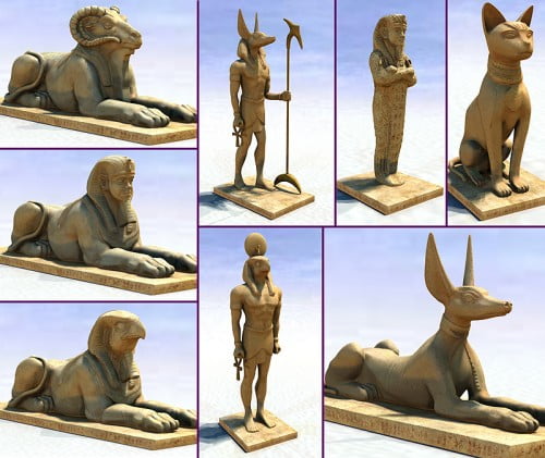 Egyptian Statues (Poser Version)