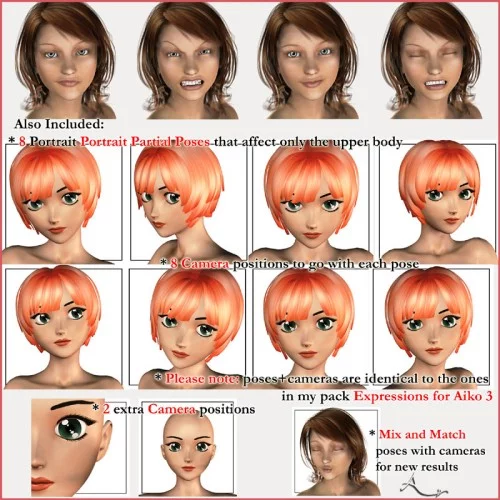 Expressions for Aiko 3 Realistic ⋆ 3d-stuff Community