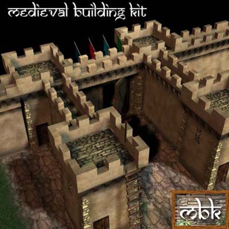 Medieval Building Kit - City and Garden Walls Kit