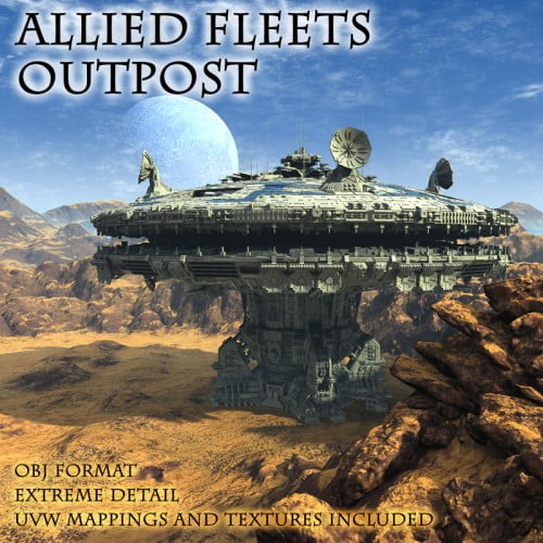 Allied Fleets Outpost OBJ Format
