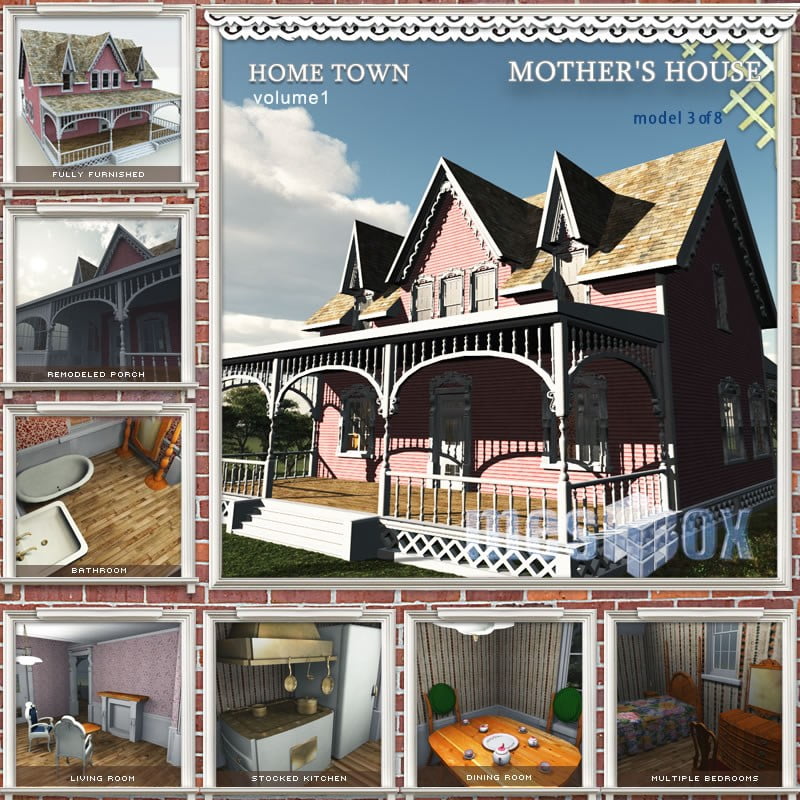 Mother's House R2 - A Home Town Model from Meshbox