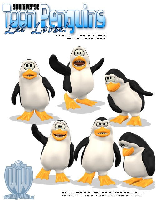 3D Universe - Toon Penguins