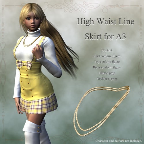 High Waist Line Skirt for A3