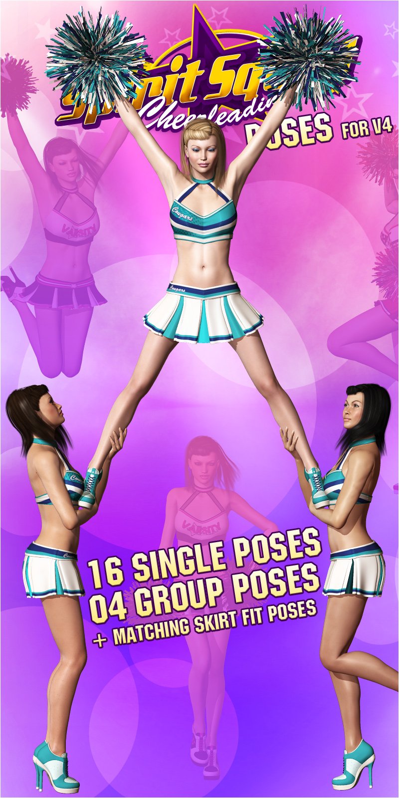 SHOOT Spirit Squad Cheerleading Poses