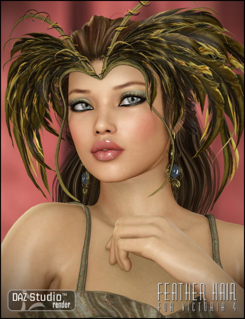 Feather Hair is a 3D hairstyle that goes from everyday to fantasy with the ...