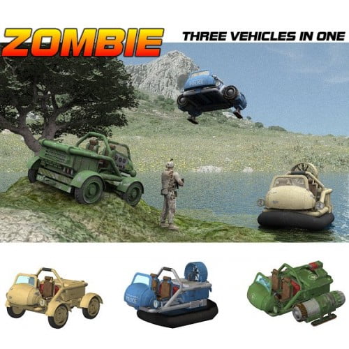 Zombie – MVP – 3 Vehicles in 1 (for Poser)