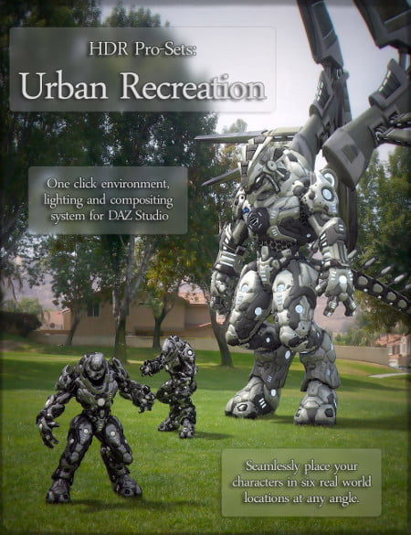 HDR Pro Sets Urban Recreation for DAZ Studio