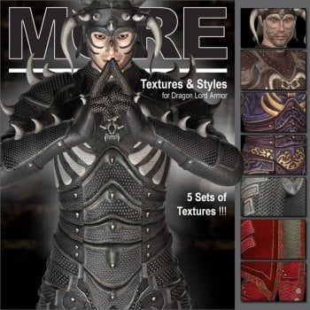MORE Textures & Styles for Fantasy Dragon Lord Armor