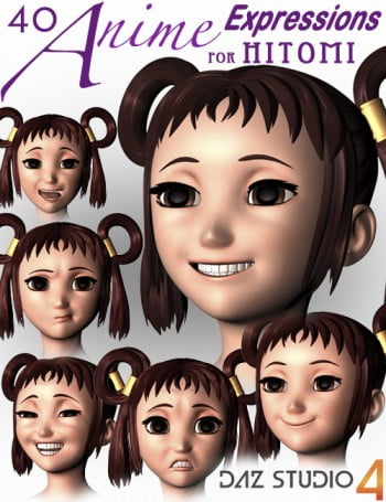 40 Anime Expressions for Hitomi