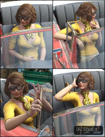 Family Car 1950 Poses