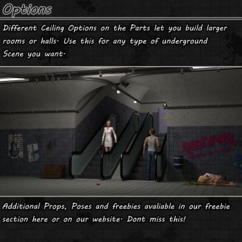 Basement and Subway Construction Set by 3-D-C