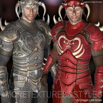 MORE Textures & Styles for Fantasy Dragon Lord Armor