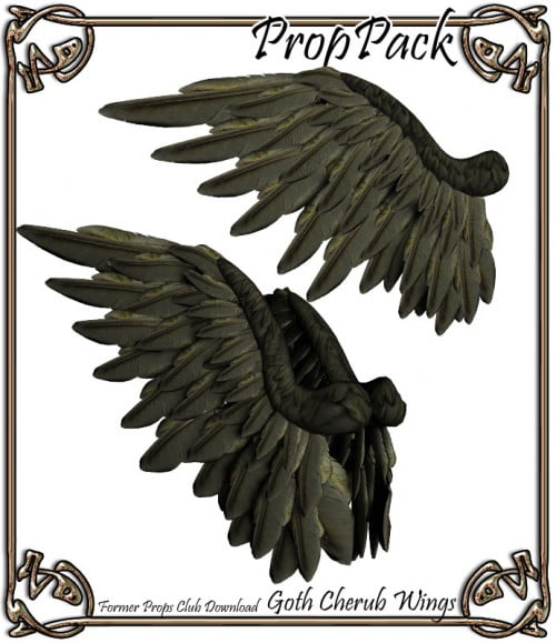 Props Pack - Goth Cherub Wings