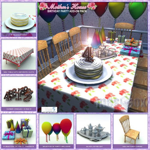 Mother�s House Pack 3 Birthday Party AddOn Pack ⋆ 3dstuff Community