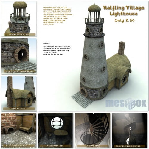 Halfling Village Lighthouse 1.0 (H1V201-3DS) Halfling Village Lighthouse 1.0 (H1V201-3DS)