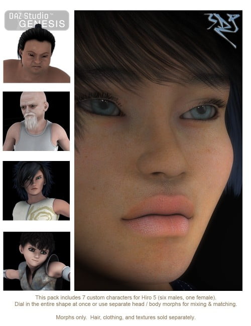 Character Morphs for Genesis HIROism for H5 Character Morphs for Genesis HIROism for H5