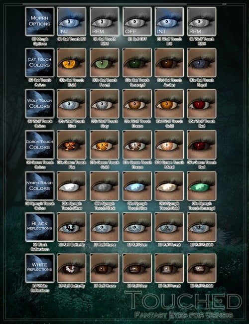 Touched Fantasy Eyes for Genesis