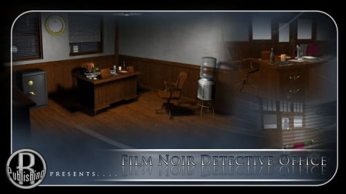 Film Noir Detective Office (Poser & Vue)