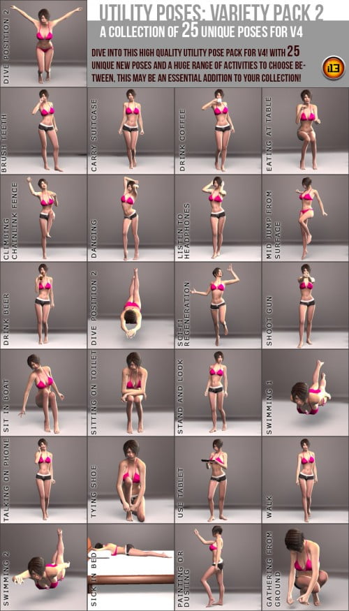 i13 Utility Poses Variety Pack 2