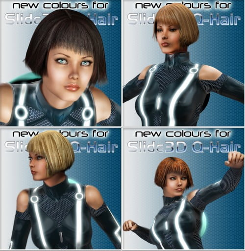 Slide3D New Colours for S3D Q-Hair