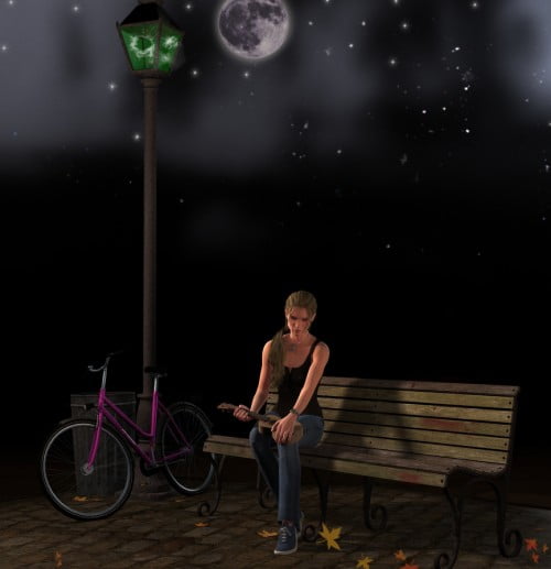 By Lamplight Vignette Scene