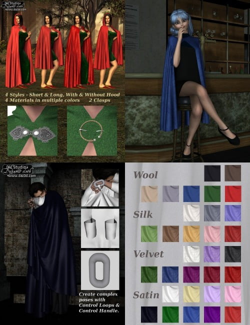 Controllable Dynamic Cloak for DAZ Studio