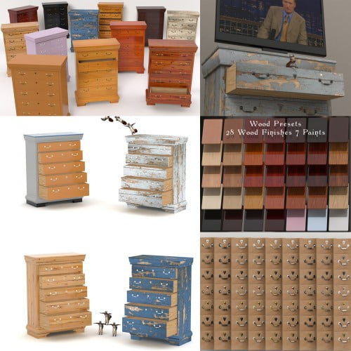 Furniture Set One, Tall Dresser