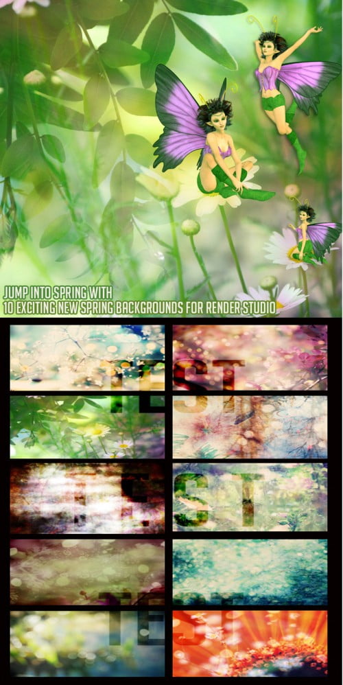 Render Studio Backgrounds for Spring!