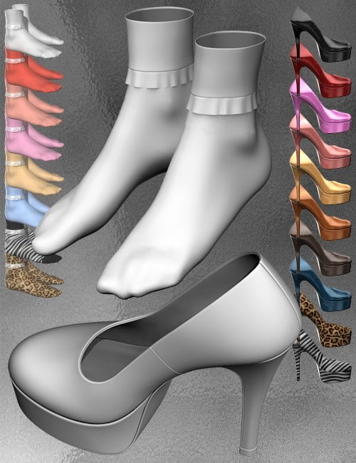 High Platform Pumps and Socks