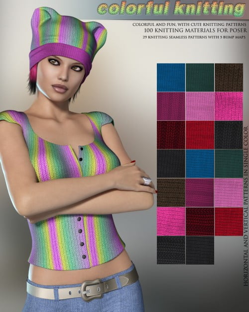 Colorful Knitting Materials