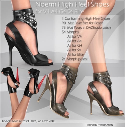 Noemi High Heel Shoes for V4 A4 G4 S4 Elite