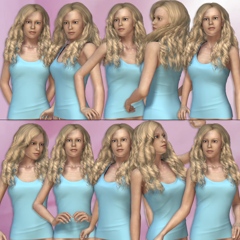 Flamingo Flower Casual for V4 (Poser)