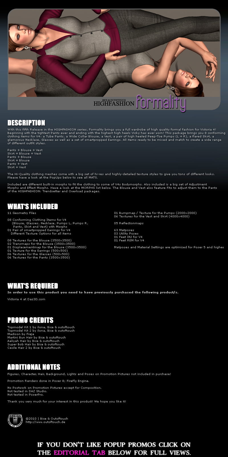 HIGHFASHION: Formality for V4