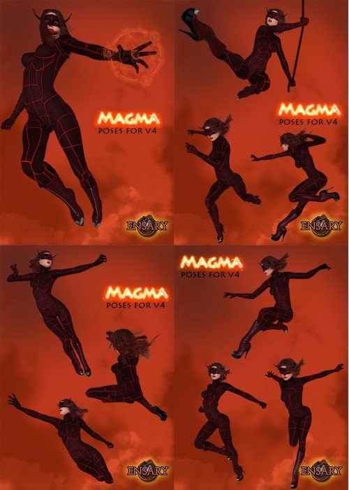 Magma poses