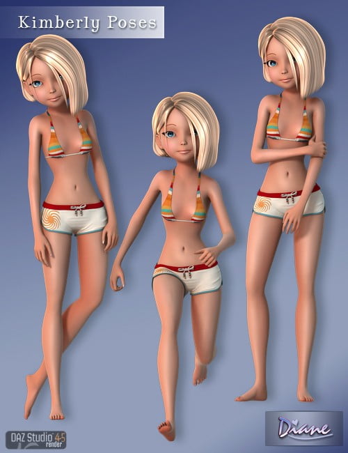 Kimberly Poses is a set of carefree, fun and everyday style poses for 3D Un...