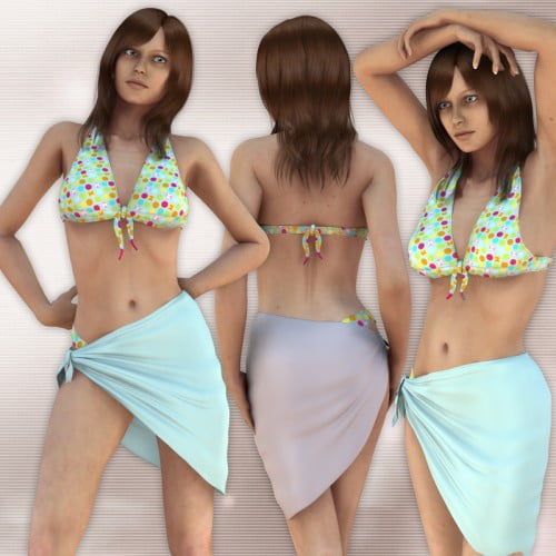 Dot Spent Bikini for V4(Poser)