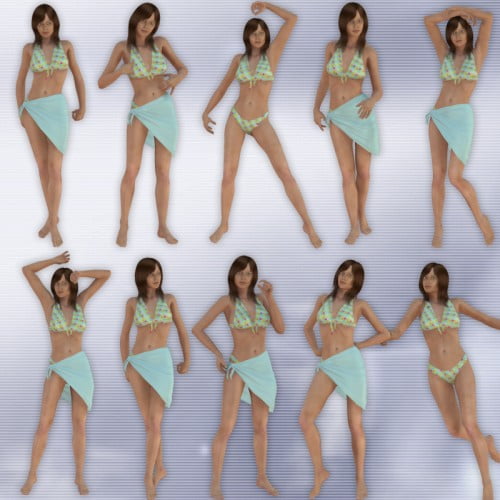 Dot Spent Bikini for V4(Poser)